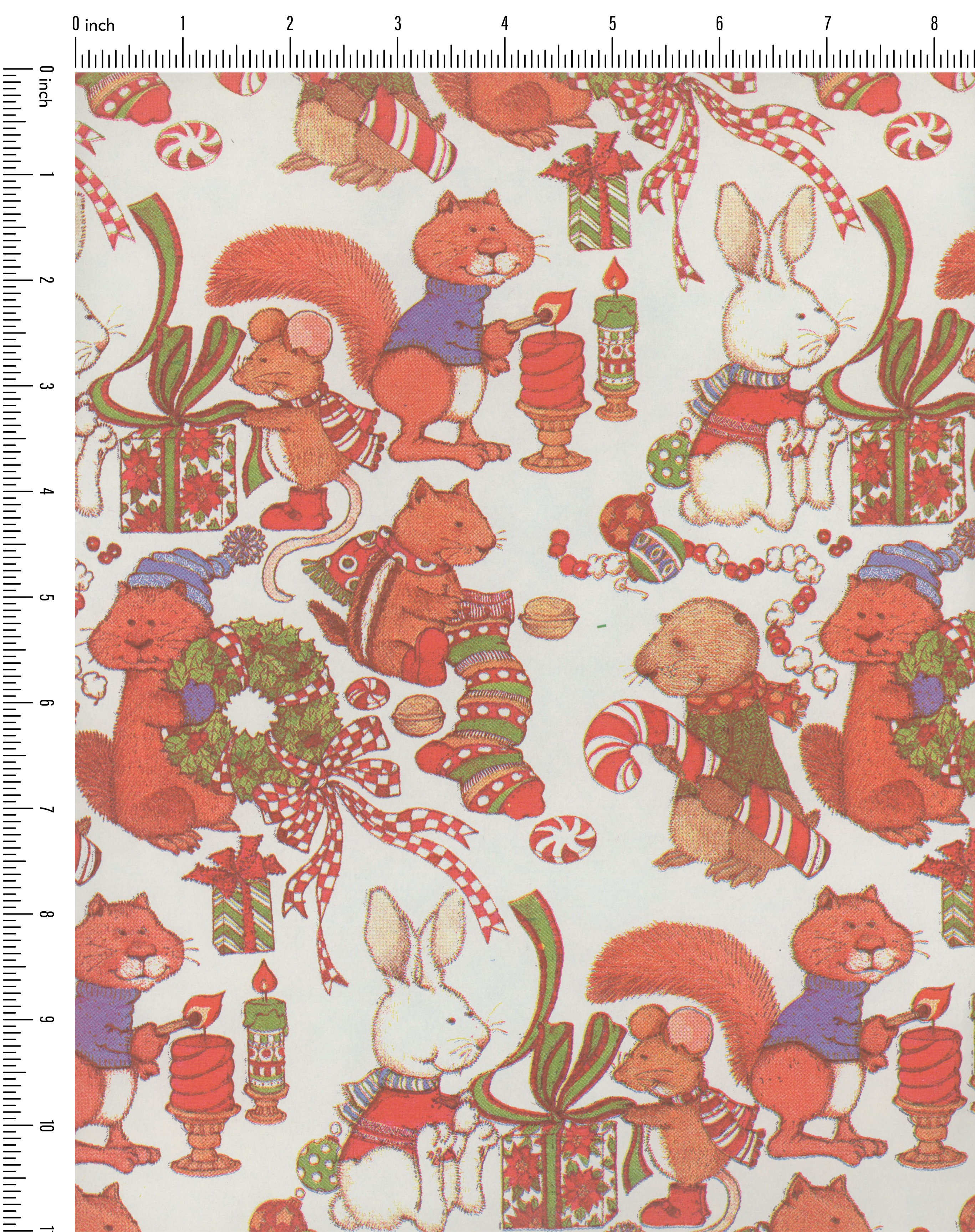 Christmas Woodland Animal Vintage Paper